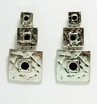 Pendientes Ref: 1018. Pendientes cuadrados plat