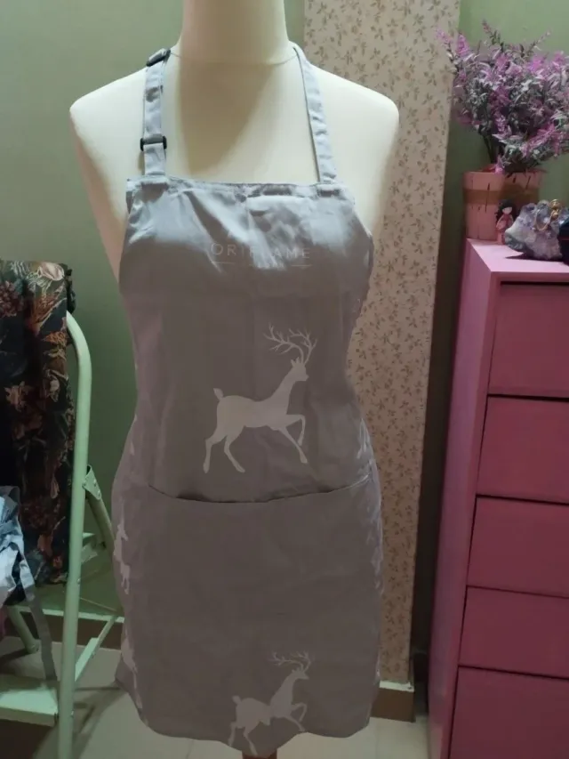 Delantal de Navidad con ciervos