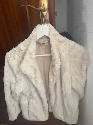 chaquetón beige pelo