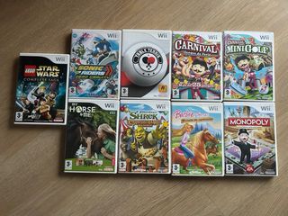 Juegos Nintendo Wii a 7€, lote 30 juegos por 200€
