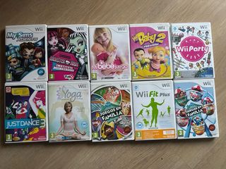 Juegos Nintendo Wii a 7€, lote 30 juegos por 200€