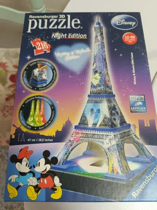 Puzzle Disney 3D Ravensburger night edición.