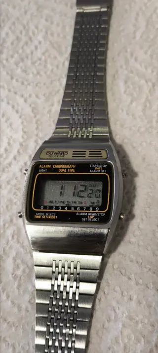 Reloj Duward Teletime Digital Plata