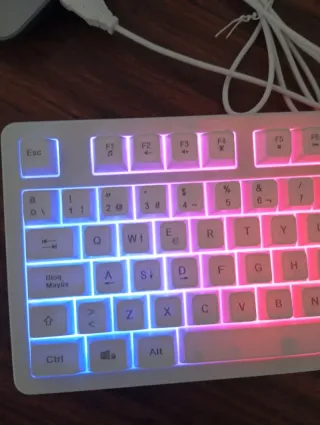 Teclado Gaming LED Blanco