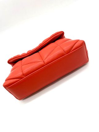 Bolso Clutch Saint Laurent Rojo con Tarjetero