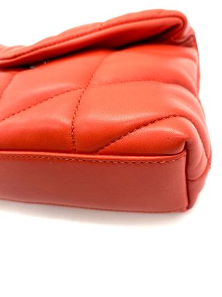 Bolso Clutch Saint Laurent Rojo con Tarjetero
