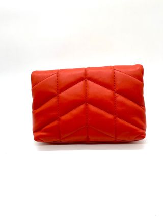 Bolso Clutch Saint Laurent Rojo con Tarjetero