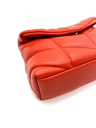 Bolso Clutch Saint Laurent Rojo con Tarjetero