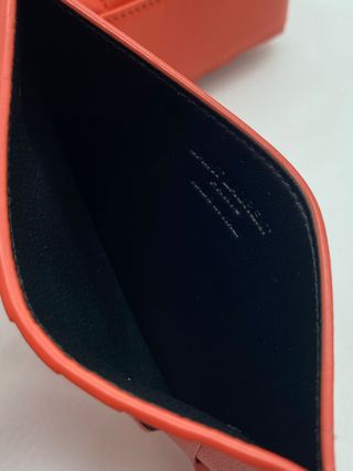 Bolso Clutch Saint Laurent Rojo con Tarjetero