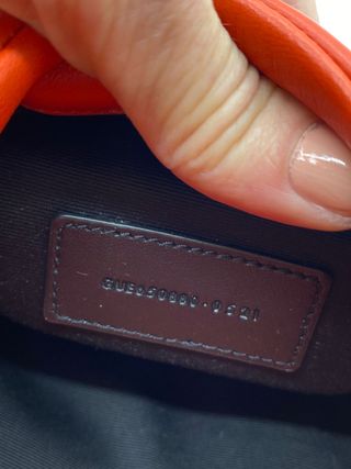 Bolso Clutch Saint Laurent Rojo con Tarjetero