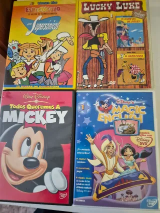 Lote DVDs Infantiles: Mickey, Lucky Luke, Supersón