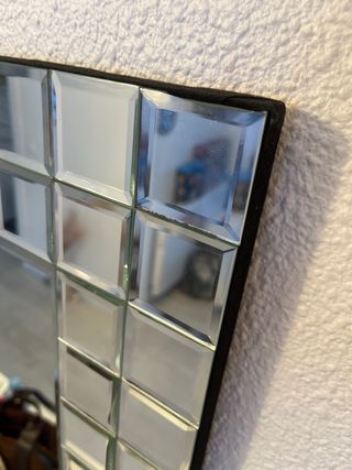 Espejo decorativo plateado Lamparas Roma 95x70