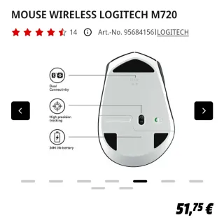 Mouse Wireless Logitech M720
