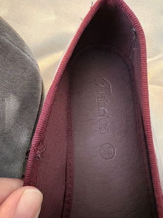 Slippers de terciopelo gris