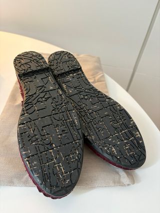 Slippers de terciopelo gris