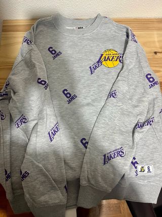 Sudadera Lakers LeBron James 6 Morado Gris