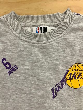 Sudadera Lakers LeBron James 6 Morado Gris
