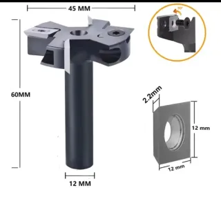 Fresa para madera/resina 45mm