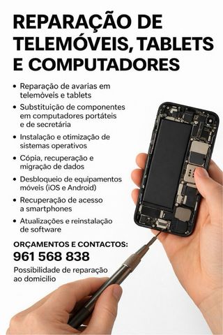 Serviço de reparação de telemóveis e computadores