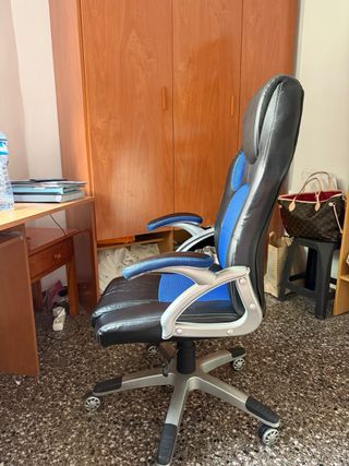 Silla Gamer Negra y Azul