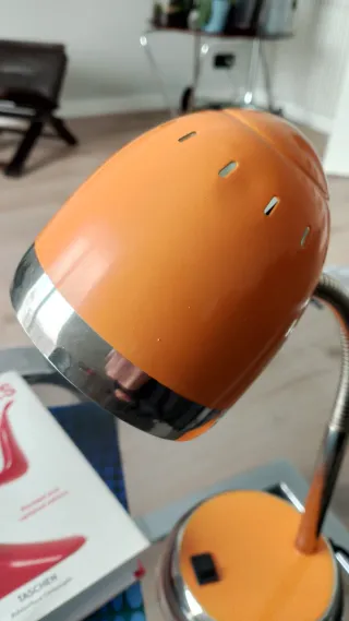 Lámpara Mesa Space Age Halo Design Naranja