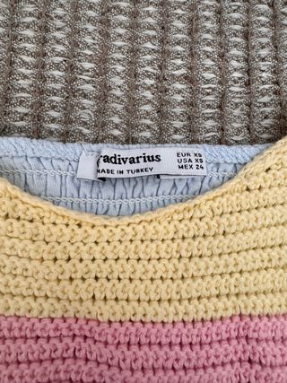 Top Crochet Stradivarius Multicolor