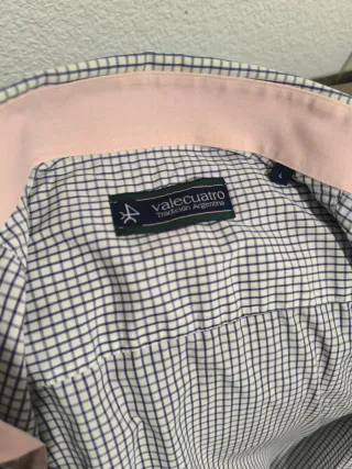 Camisa VALECUATRO cuadros azul y blanco