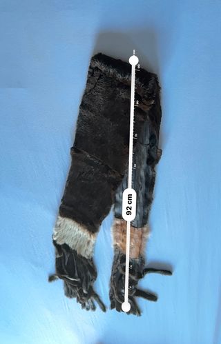 Bufanda de piel. Real fur boho scarf with fringe