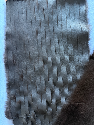 Bufanda de piel. Real fur boho scarf with fringe