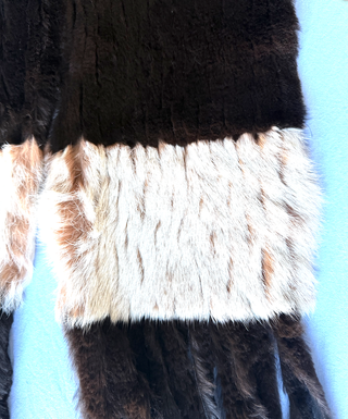 Bufanda de piel. Real fur boho scarf with fringe