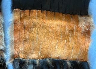 Bufanda de piel. Real fur boho scarf with fringe