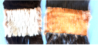 Bufanda de piel. Real fur boho scarf with fringe