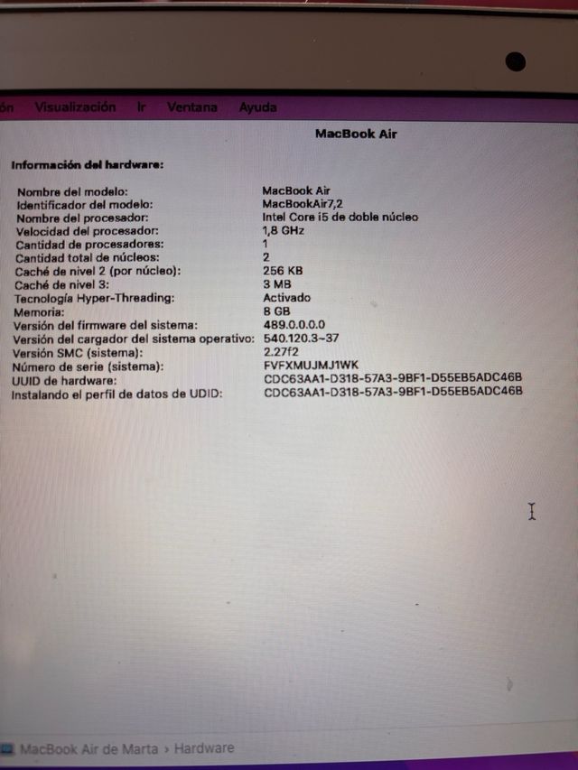 MacBook Air Plata 2017