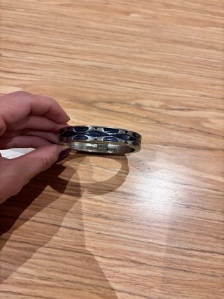 Pulsera brazalete Plateada y Azul