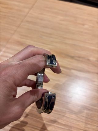 Pulsera brazalete Plateada y Azul