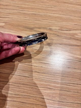 Pulsera brazalete Plateada y Azul