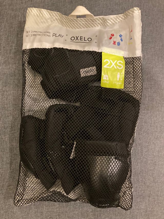 Set 3 Protecciones Patines Niños Oxelo talla 2XS