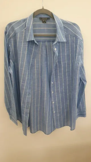 Camisa de rayas azul Primark