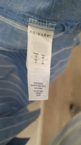 Camisa de rayas azul Primark