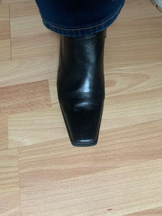 Botines Unisa Piel Negro Talla 38.5
