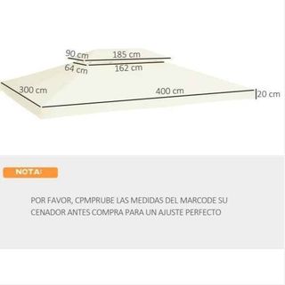 Techo de Repuesto para Cenador 4x3 m