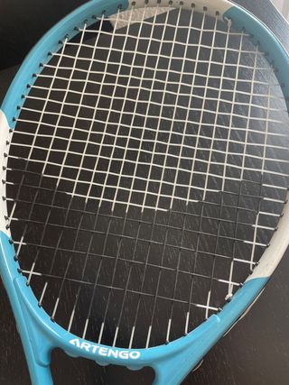 Raqueta de tenis azul adulto