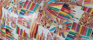 Mantel hule plástico multicolor