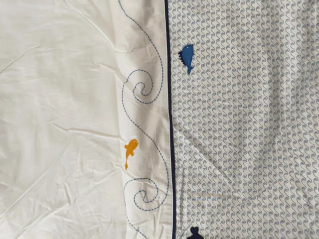 Juego Cuna Infantil Decoración Ballenas Peces