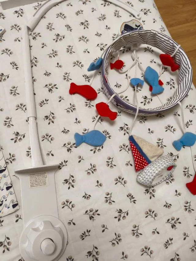 Juego Cuna Infantil Decoración Ballenas Peces