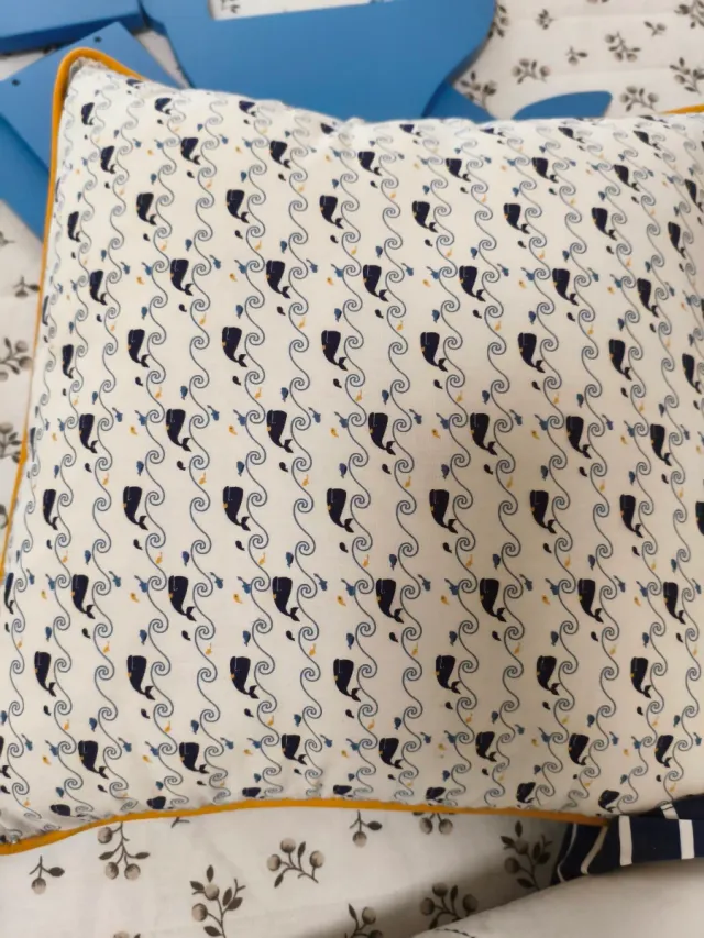 Juego Cuna Infantil Decoración Ballenas Peces