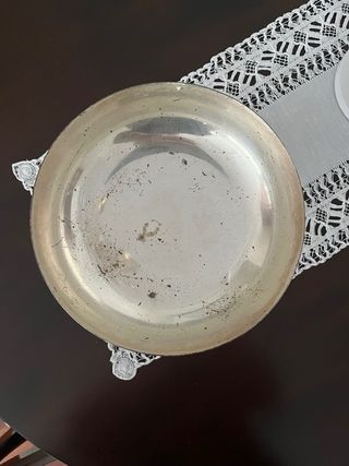 Centro de mesa antiguo de alpaca