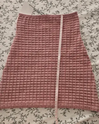 Falda Zara rosa tejida talla M