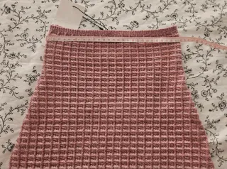Falda Zara rosa tejida talla M