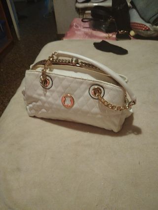 Bolso Tous Piel Blanco y Dorado